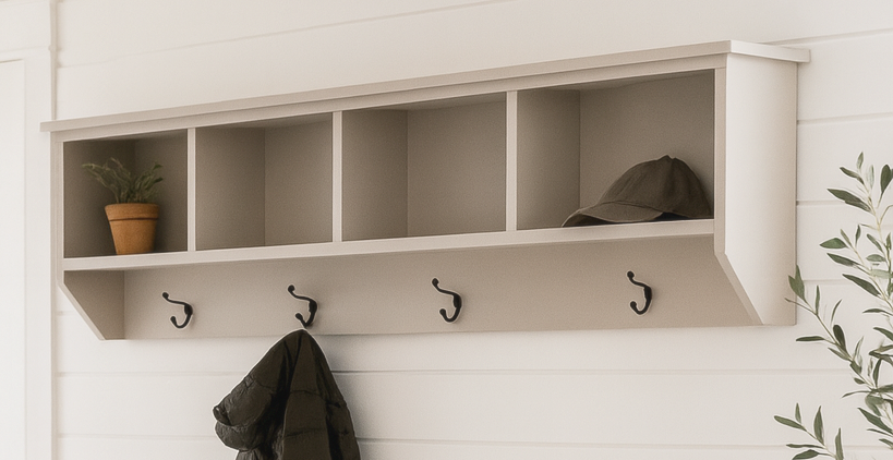 Essential Entryway Shelf with Hooks - Image 1