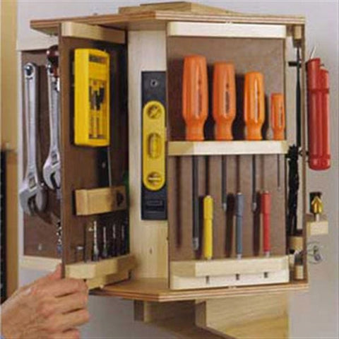 Woodworking Project Paper Plan to Build Tool Carousel - Image 1