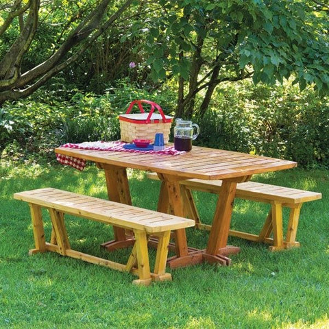 Outdoor Table and Benches – Downloadable Plan - Image 1