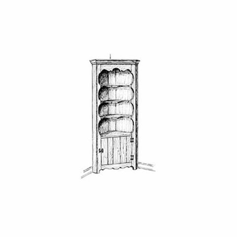 Woodworking Project Paper Plan to Build Deluxe Corner Cabinet - Image 1