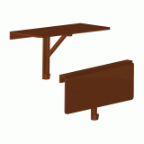Wall-mounted drop-leaf folding table plan - Image 1