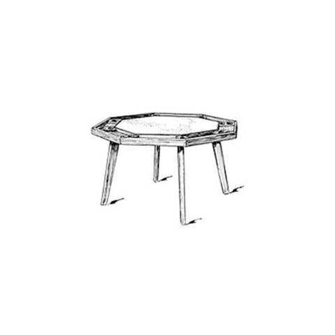 Woodworking Project Paper Plan to Build Traditional Poker Table - Image 1