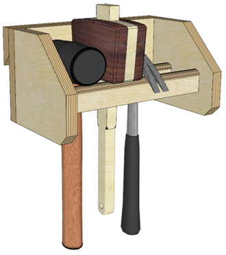 French Cleat Hammer Rack – Build Plans - Image 1