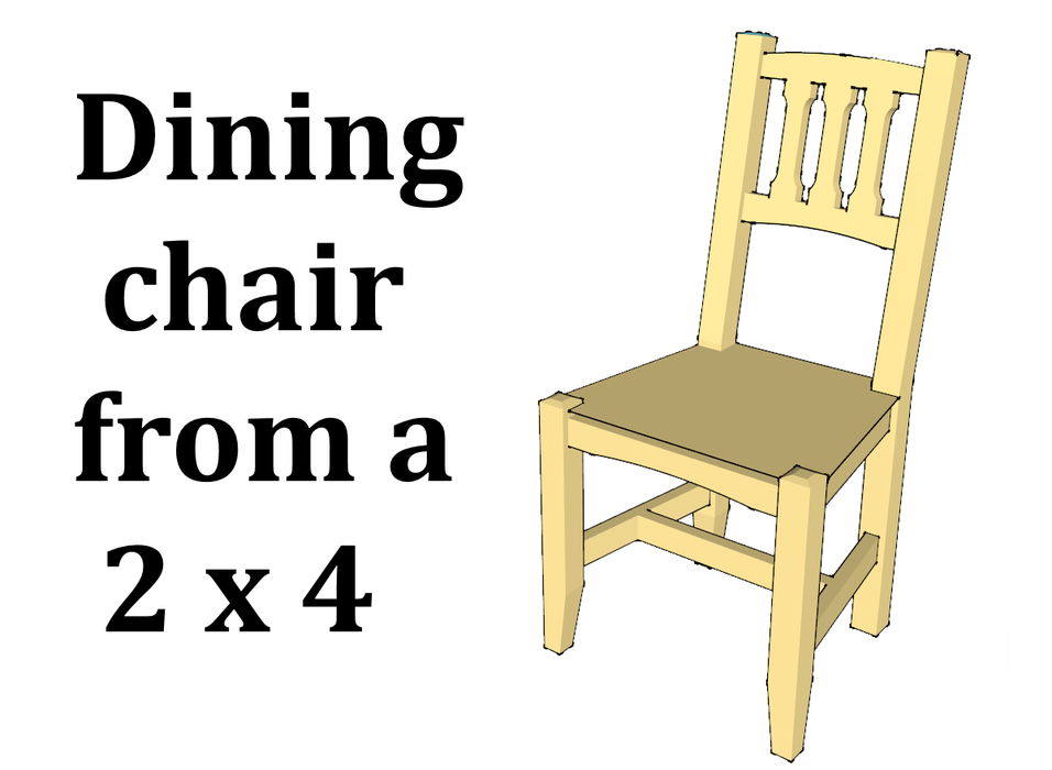 Dining Chair From a 2×4 woodworking plan