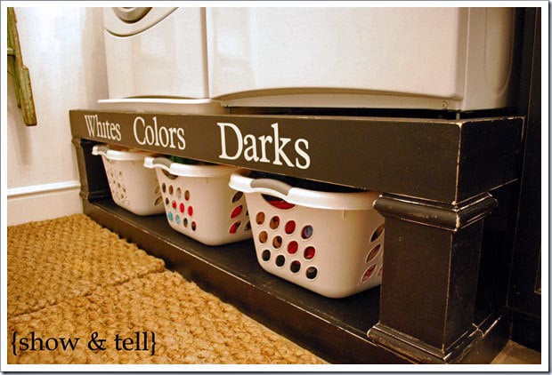 Farmhouse Washer Dryer Pedestals Bases woodworking plan