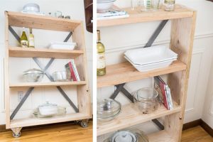 Rustic Industrial Pantry Bookshelf - Image 1