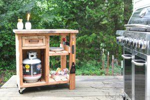Rolling Grill Table - Image 1