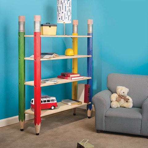 Pencil-Post Bookshelf – Paper Plan - Image 1
