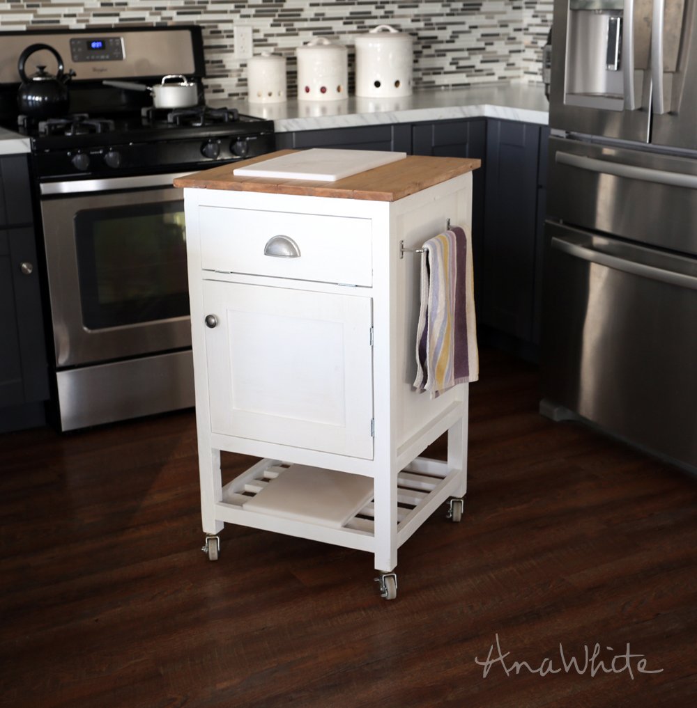 HOW TO: Small Kitchen Island Prep Cart with Compost - Image 1