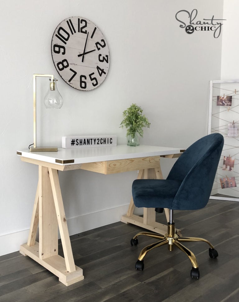 DIY Rustic Modern Writing Desk - Image 1