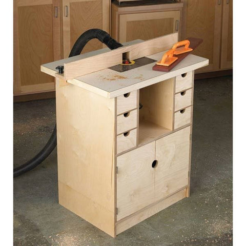 Woodworking Project Paper Plan to Build Router Table and Organizer - Image 1