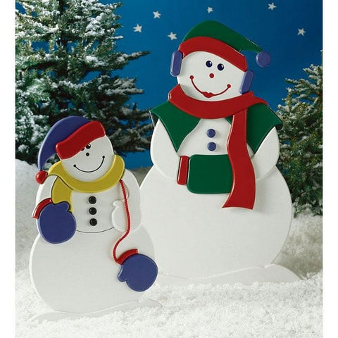 Woodworking Project Paper Plan to Build Mrs. Snow and Little Snowflake - Image 1