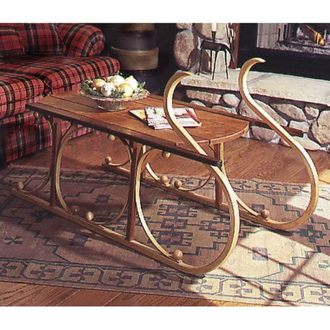 Woodworking Project Paper Plan to Build Yuletide Sleigh Coffee Table - Image 1