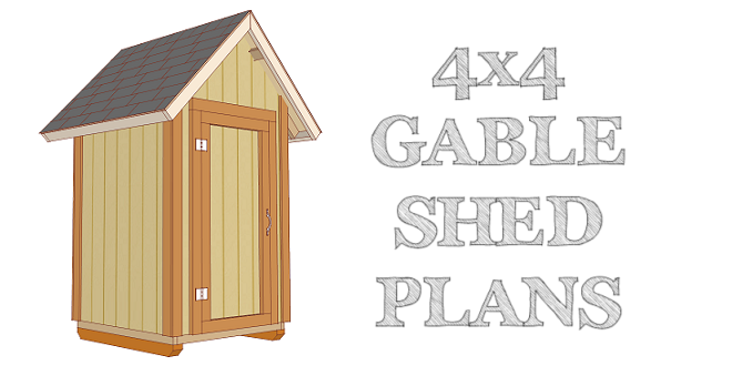 Small Garden Shed Plans 4'x4′ Gable Shed - Image 1