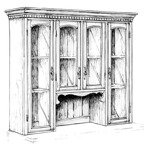 Woodworking Project Paper Plan to Build Large Hutch - Image 1