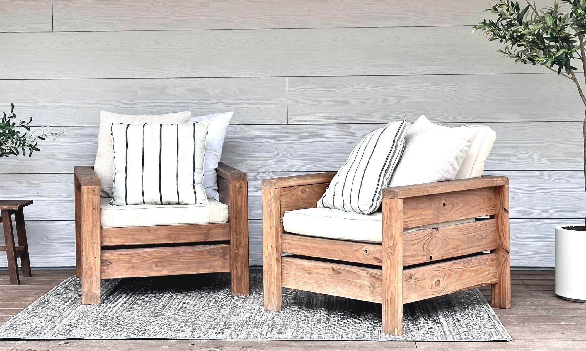 Modern Outdoor Chair from 2x4s and 2x6s - Image 1
