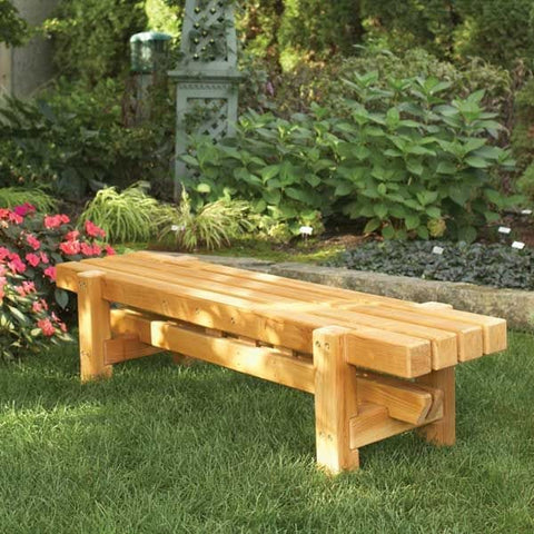 Woodworking Project Paper Plan to Build Durable, Doable Outdoor Bench - Image 1