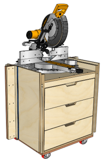 Compact Miter Saw Station – Build Plans woodworking plan