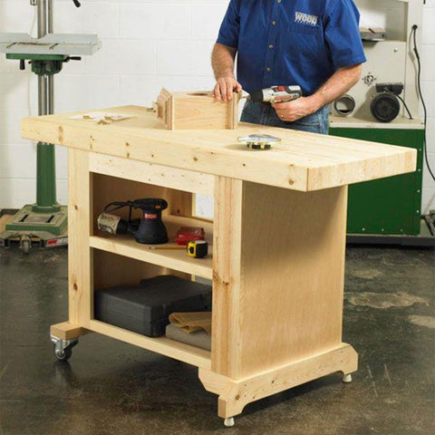Downloadable Woodworking Project Plan to Build Budget-Friendly Workbench - Image 1
