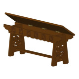 Bench with storage area plan - Image 1