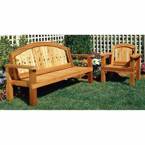 Woodworking Project Paper Plan to Build Arched Bench and Chair - Image 1