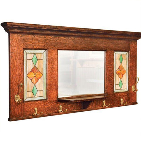 Woodworking Project Paper Plan to Build Hall Mirror Coat Rack - Image 1