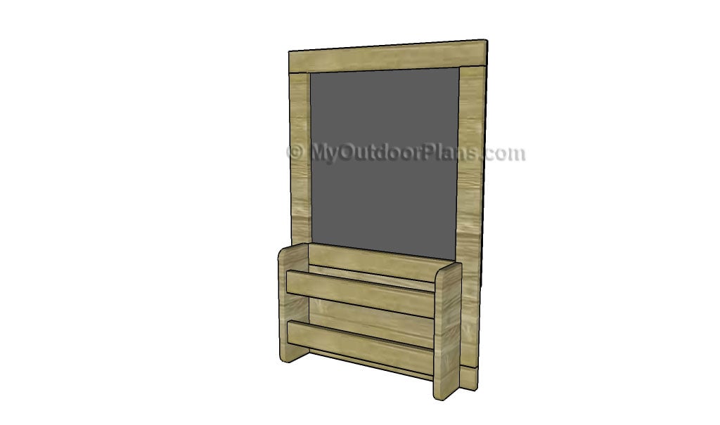 CHALKBOARD WITH SHELVES PLANS - Image 1
