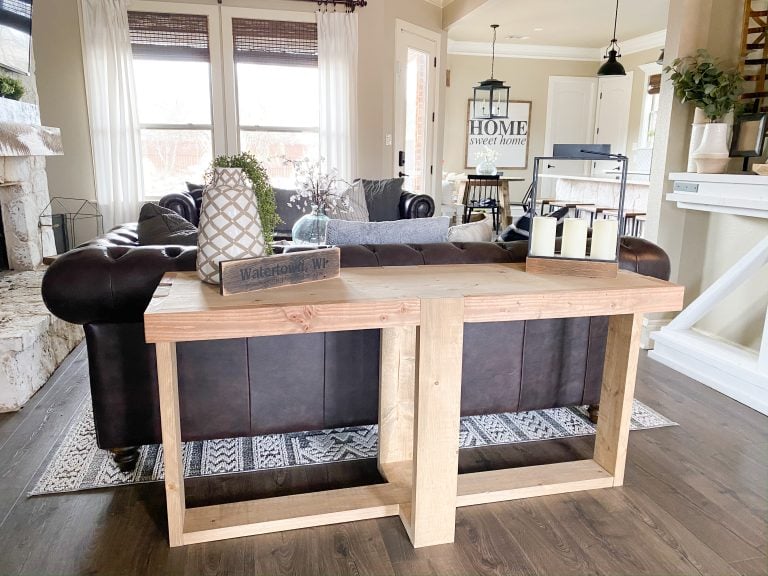 DIY Modern Farmhouse Console Table - Image 1