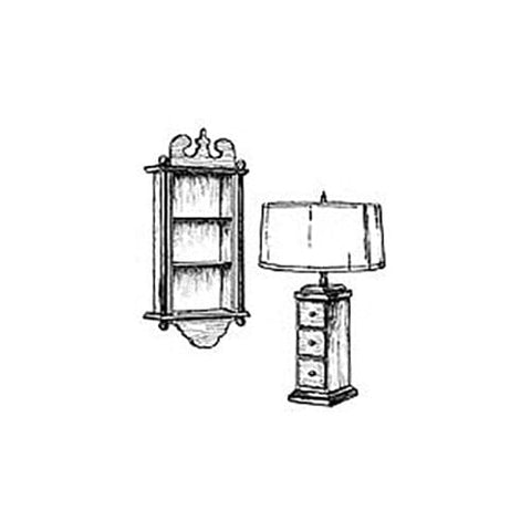 Woodworking Project Paper Plan to Build Clock Case Shelf and Curio Lamp - Image 1