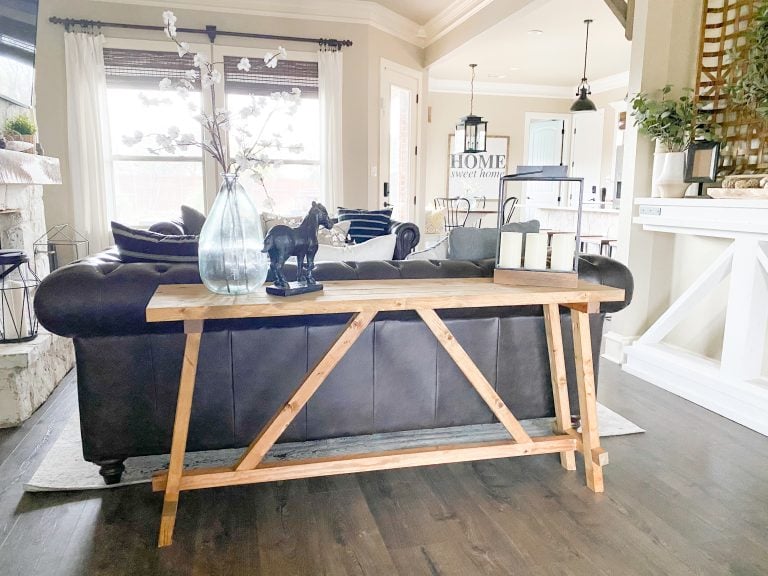 DIY Angled Console Table woodworking plan