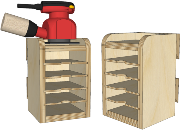 Orbital Sander Power Tool Organizer – Build Plans - Image 1