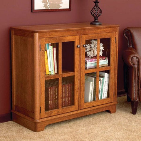 Woodworking Project Paper Plan to Build Glass-Door Bookcase - Image 1