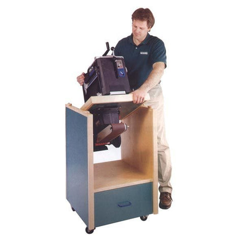 Woodworking Project Paper Plan to Build Swivel-Topped Tool Cabinet - Image 1