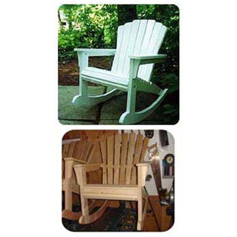Woodworking Project Paper Plan to Build Rocking Adirondack Chair - Image 1