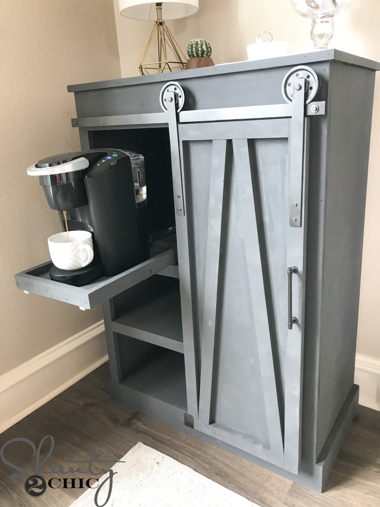 DIY Barn Door Coffee Cabinet - Image 1