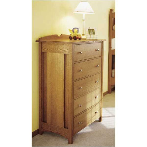 Woodworking Project Paper Plan to Build Kid’s Oak Dresser - Image 1