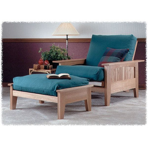 Woodworking Project Paper Plan to Build Futon Chair & Ottoman woodworking plan