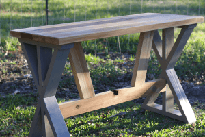 DIY Cedar Desk Build with Bottom Supports - Image 1