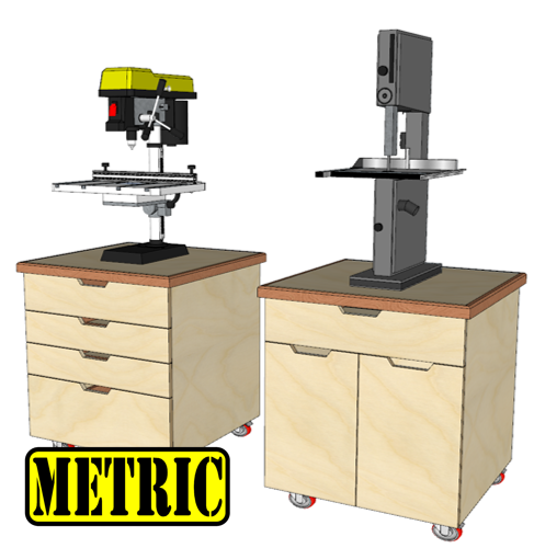 Mobile Tool Cart Metric Build Plans / Woodworking Plans / Digital Download woodworking plan