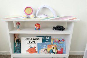 Kids bedside table with book storage - Image 1
