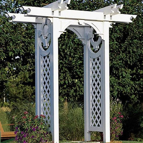 Woodworking Project Paper Plan to Build Trellised Arbor - Image 1