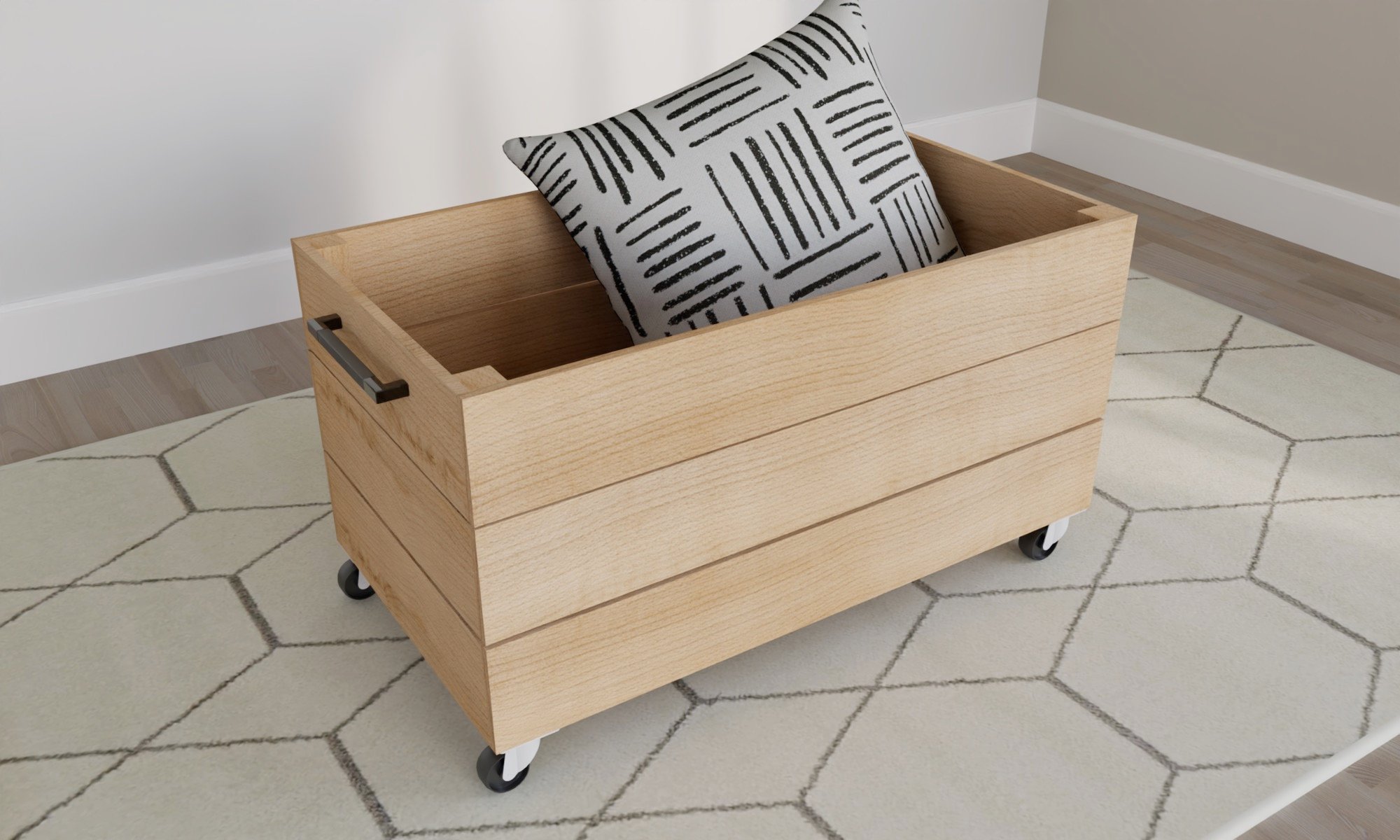 Simple Open Top Wood Toy Box woodworking plan