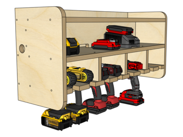8 Slot Power Tool Charging Station – Build Plans - Image 1