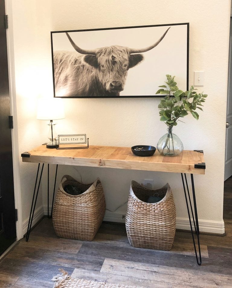 DIY Hairpin Console Table - Image 1