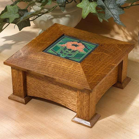 Woodworking Project Paper Plan to Build Tile-Topped Keepsake Box - Image 1